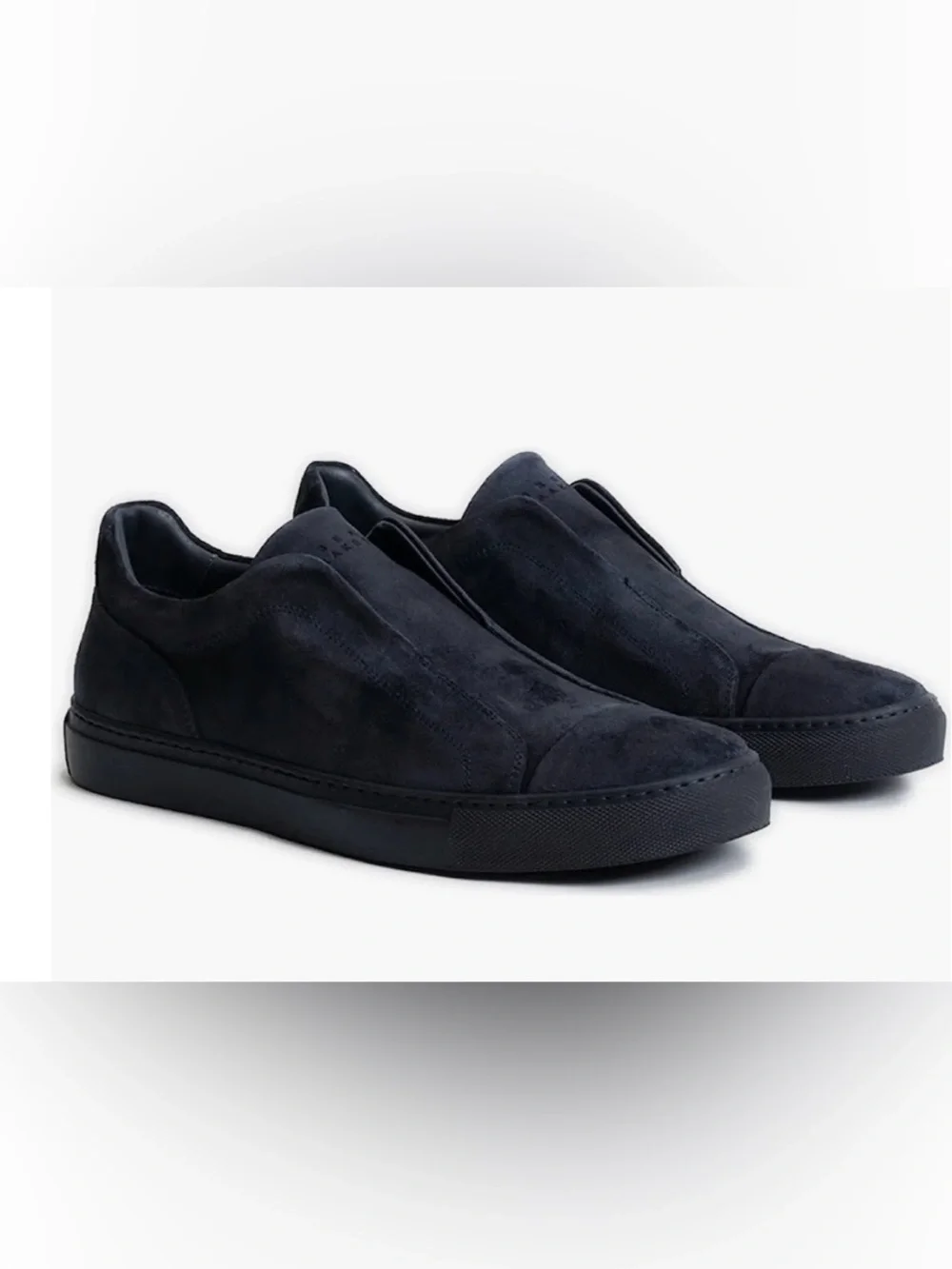 Robert Barakett Men's Slip-On Suede Loafers in Black